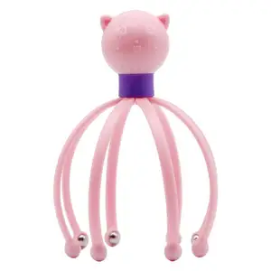 Hot Selling Steel Ball Five Finger Scalp Octopus Head Massager Scratcher Roller Balls Massage Tool