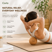Pelota de Yoga de Corcho para Pilates y Liberación Miofascial, Pelota de Masaje Ecológica para Atletas, Fisioterapia y Ejercicio en Casa