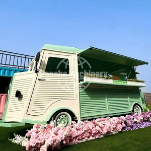 Customizable <b>Green</b> Ice Cream & Fast Food Stainless Steel Food Truck Trailer with 2 Years Warranty for Outdoor Street Dining - Product Image 1