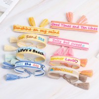 10 pièces soleil été Bracelet soleil sable mer plage gland tressé corde Sunkissed broderie bracelet amitié bijoux cadeaux