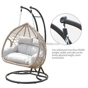 Fauteuil œuf en métal de style moderne avec coussin balançoire bohème antisoleil pour l'extérieur pour le <span class=keywords><strong>jardin</strong></span> de luxe, la villa, la cour ou le parc - Product Image 5