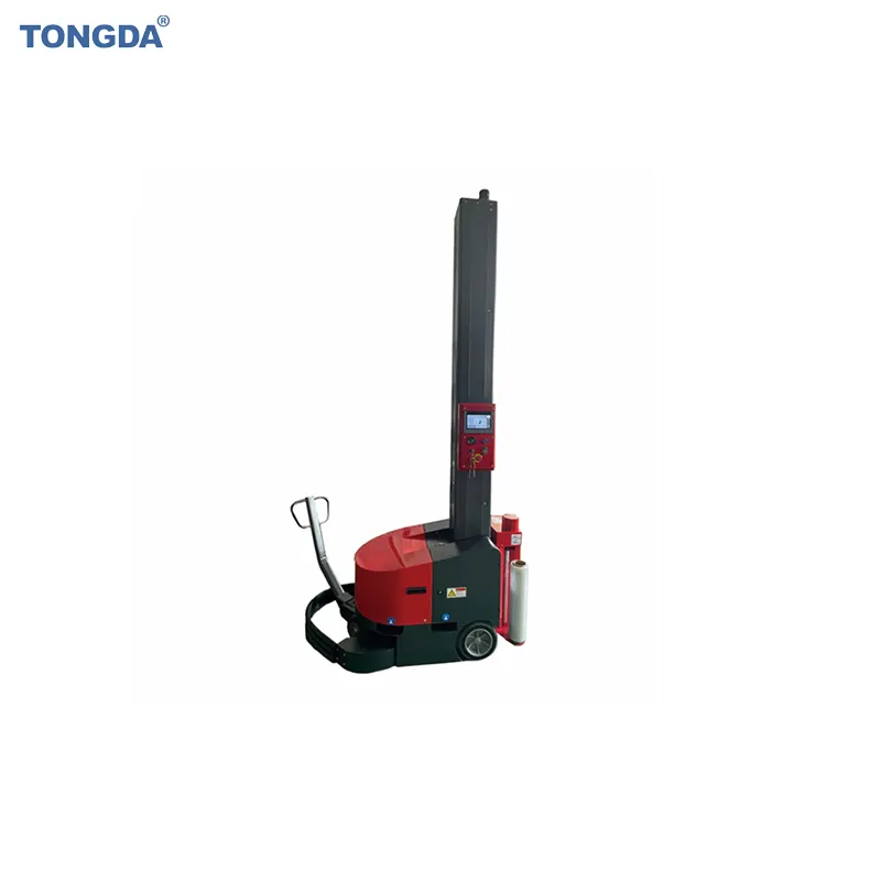 TONGDA TD650R स्वचालित स्किड/चटाई खिंचाव फिल्म लपेटें फूस आवरण पैमाने के साथ फूस की लपेटन मशीन