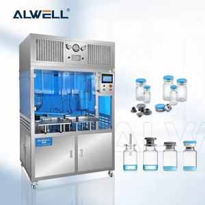 Máquina Automática de Llenado y Sellado de Viales de Alta Capacidad (1500-3000 Piezas/hora) ALWELL para la Industria Cosmética/Médica, Neumática - Product Image 1