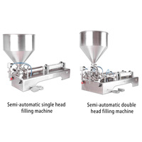Machine de remplissage semi-automatique à piston pour lotion, 220V, haute précision, pour liquides cosmétiques
