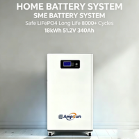 Stock UE – Batterie solaire LiFePO4 de qualité supérieure, la plus vendue, à bas prix, grade A, 18 kWh, 51,2 V, 340 Ah, pour usage domestique, marque privée, format split, CAN