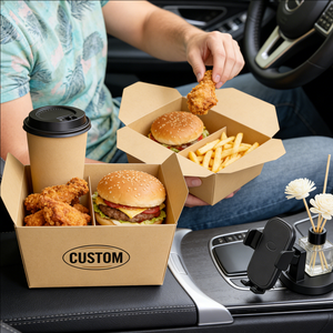 Takeaway Custom Paper Box Kraft Paper Food Box OEM ODM Disposable Food <b>Packaging</b> Container - Product Image 4