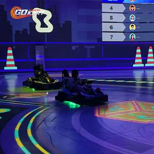 Gooest Go Kart VR Gaming Machine en acier inoxydable Projection au sol Jeu de <span class=keywords><strong>course</strong></span> Chariot Voitures tamponneuses Parc d'attractions - Product Image 2