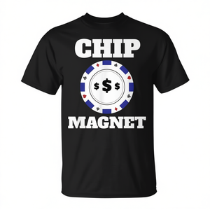 Camiseta con diseño de ficha magnética de casino para jugadores y apuestas - Product Image 2