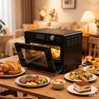 Four à friture sans huile en acier inoxydable 32 litres, pour la préparation de plats de fête, cuisson vapeur numérique, encastrable et de table