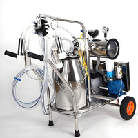 Équipement d'élevage laitier portable entièrement automatique en acier inoxydable en gros, machine à traire pour vaches laitières, chèvres, moutons