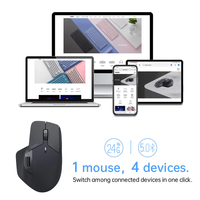 Souris sans fil multi-appareils Rapoo MT760, trois modes, 11 boutons programmables, 4K DPI, rétroéclairage LED pour jeux, ergonomique, rechargeable