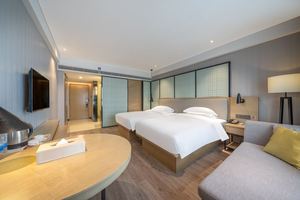 Muebles de dormitorio de <span class=keywords><strong>hotel</strong></span> de lujo ligeros, muebles de <span class=keywords><strong>hotel</strong></span> de 5 estrellas en el interior, marco de cama rectangular de madera maciza para el área del dormitorio del <span class=keywords><strong>hotel</strong></span> - Product Image 4