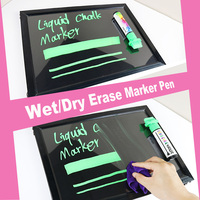 Stylo marqueur de craie liquide effaçable pour panneau LED, fenêtre de voiture, 30mm, encre rechargeable, graffiti