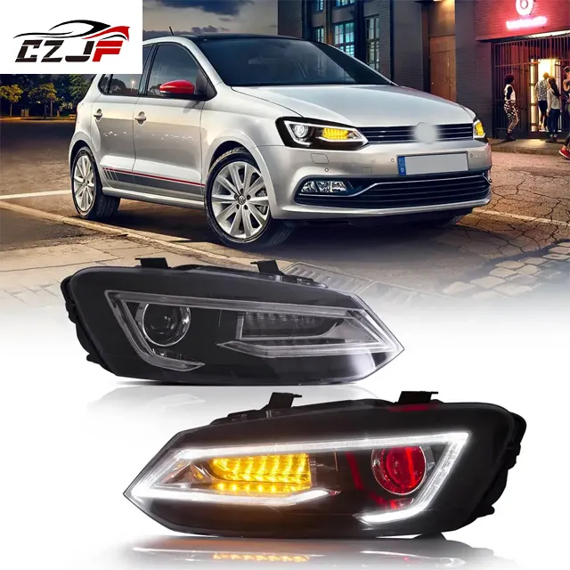 Dual Beam Projector Koplampen Met Gti Demon Ogen Zwart Voor Volkswagen Polo MK5 (6R6C) 2009 2010 2011 2012 2013 2014 2015 16 17