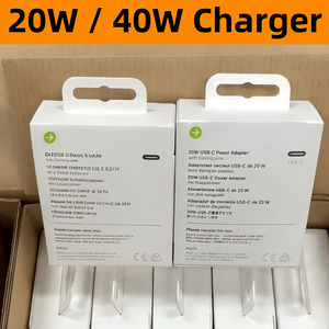<span class=keywords><strong>Cargador</strong></span> USB-C <span class=keywords><strong>Original</strong></span> PD de 20W / 40W para <span class=keywords><strong>iPhone</strong></span> <span class=keywords><strong>14</strong></span> 15 16 17 <span class=keywords><strong>Pro</strong></span> <span class=keywords><strong>Max</strong></span>, <span class=keywords><strong>Cargador</strong></span> <span class=keywords><strong>Original</strong></span> Opcional con LOGO / CAJA - Product Image 1