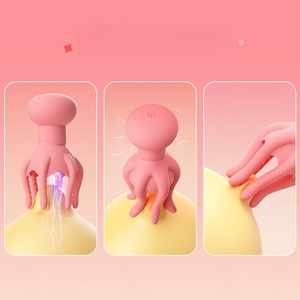 Masseur de sein électrique Octopus-Jouet sexuel vibrant rose pour femmes stimulant la zone sensible de la poitrine - Product Image 3