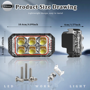 Lkt <span class=keywords><strong>2025</strong></span> Thiết Kế Mới 6 Ống Kính Xe Máy <span class=keywords><strong>LED</strong></span> Ánh Sáng Màu Đỏ Đèn Flash Màu Xanh Nhỏ Đèn Pha Màu Trắng Vàng Spotlight Cho Xe Máy Phụ Kiện - Product Image 4