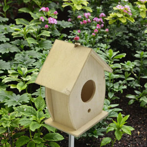 Toptan özel Logo doğal doku ahşap kuş evi asılı kuş yuva açık Pet House - Product Image 3