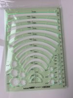 Règle de traçage en plastique, modèle elliptique, demi-cercle, divers motifs, règle de conception architecturale et de meubles