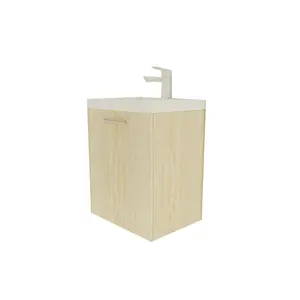 浅橡木彩色储物柜浴室柜木质风格现代流行生态梳妆台浴室