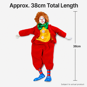 Muñeco de Cerámica Pintado a Mano Estilo Vintage, <span class=keywords><strong>Payaso</strong></span> con Traje de Arlequín Rojo y Amarillo, Decoración para el Hogar, Pieza de Arte de Circo Nostálgica de Colección - Product Image 4