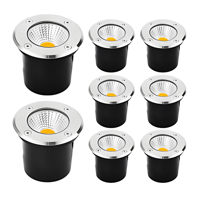 Outdoor Waterproof Stainless Steel LED Garden Light Square Embedded Underground LED Recessed Step IP67 Landscape Application