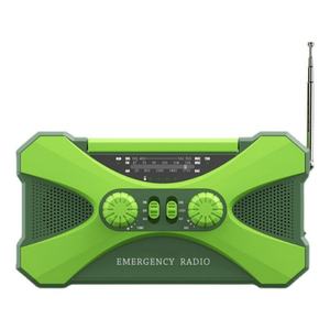 Batterie externe solaire et radio à manivelle 10000 mAh pour la prévention des catastrophes, étanche, avec lampe de poche - Product Image 1