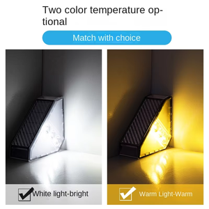 Moderno jardín al aire libre LED luces solares automático <span class=keywords><strong>oscuro</strong></span> camino patio escaleras decorativas paso lámparas pequeños tamaños IP65 impermeable - Product Image 3