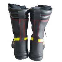 Bottes de pompier en cuir Ayonsafety de haute qualité avec bande réfléchissante, bottes de sécurité pour hommes, imperméables
