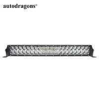 Barre lumineuse tout-terrain Autodragons à double rangée droite 22,4 pouces 120W, barres lumineuses LED pour camion 22,4 pouces pour Wrangler Tractor