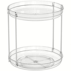 Bestselling 2 Tier Lazy Susan Turntable Organizer Rotating Spice <b>Rack</b> Organization for Kitchen Cabinet Countertop - Product Image 6