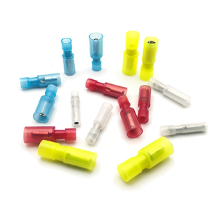 Terminal Eléctrico de Crimpado Rápido de Cable Dividido FLDNY Rojo 22-18AWG, Conector de Bala de Nylon Totalmente Ulatrado de Buena Calidad - Product Image 5