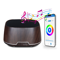 Diffuseur d'huiles essentielles électrique de luxe 700 ml, humidificateur ultrasonique, commande à distance par application WiFi, plastique, pour table, garantie 1 an