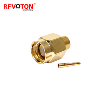 Conector Coaxial RF SMA Macho para Cable RG141 RG402 RG-402, Tipo Soldadura y Crimpado