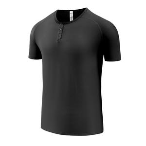 Camisetas Personalizadas para Hombre, Transpirables, de Secado Rápido, Manga Corta, para Gimnasio, Fitness, Running, Entrenamiento Deportivo, Cuello Henry - Product Image 2