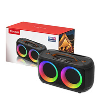 Lampu String Pesta dan Speaker Portabel Nirkabel Dual 6-inci untuk Luar Ruangan dengan Mikrofon Kabinet Plastik