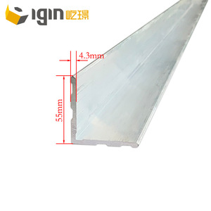 Profilé en aluminium Yijing Angle, épaisseur 4,3 mm, largeur 55 mm, alliage 6063T5, pour assemblage de cadres, usage industriel et civil - Product Image 3
