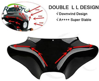 Carénage avant noir pour moto, carrosserie pour Harley Road King Dyna Softail Kawasaki Honda Suzuki Yamaha Cruiser