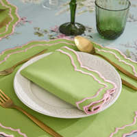 Set de table en lin brodé fait main personnalisé, moderne, durable et doux, élégant pour la décoration de la maison, idéal pour les fêtes et les festivals