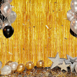 Foil Curtain Backdrop Silver Metallic Tinsel Foil Fringe Curtains for Birthday Wedding Christmas Party Decorations - Product Image 4
