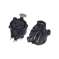 Connecteur XLR Caron à trois cœurs jambe droite jambe pliée Microphone Audio multifonctionnel Console de mixage-accessoires de connecteur