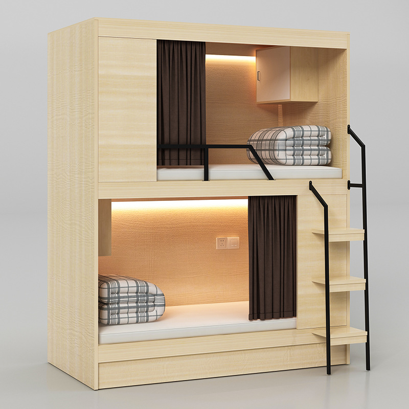 Bunk beds with floor ladder