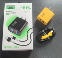 Chargeur de téléphone universel électrique multi-ports USB+PD Type-C PD25W LED, sortie QC3.0 5V/3A pour adaptateur de voyage