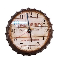 Letrero de metal con grabado en relieve vintage, artesanías decorativas, para cerveza, vino, botella, reloj de metal, placa colgante