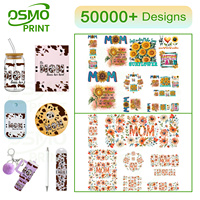 Autocollants UV personnalisés Osmo pour transfert, 7 motifs, imperméables, écologiques, motif vache, pour gobelets Libbey de 16 oz