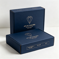 Boîte en carton ondulé imprimée offset avec feuille d'or, production 72H, pour emballage sur mesure de costumes et vêtements, recyclable