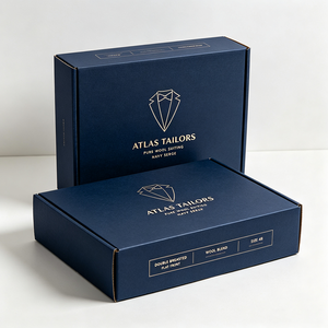 Scatola in Cartone Ondulato Stampata in Offset con Lamina Dorata Borgogna, Produzione in 72 Ore, per Abiti <span class=keywords><strong>su</strong></span> <span class=keywords><strong>Misura</strong></span>, Confezione Riciclabile - Product Image 2