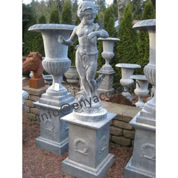 Grands ornements de pelouse en métal, Sculptures ange Cherub avec papillon, Statues de figurines de jardin