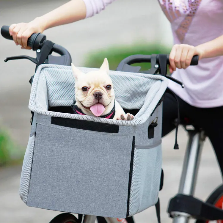 IN STOCK Portable Travel Bicycle Pet Car Pack Dog Carrier Bag Soft Cute Bicycle Outdoor Factory Wholesale Dog Travel Carrier