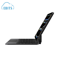 EBITS Nouveau clavier magique sans fil avec pavé tactile USB-C rétroéclairé RVB ultra fin pour iPad Pro 11'' et iPad Air 4/5e génération